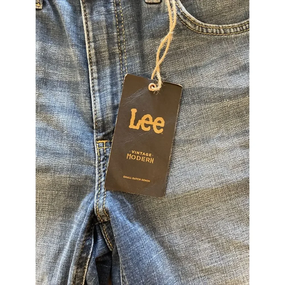 Lee Shorts Womens 25‎ Bermuda Denim Jean Medium Blue Wash 100% Cotton Made n USA
